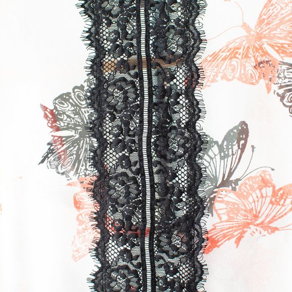 Butterfly sleeveless camisole tank with black lace back size small - Picture 5 of 10